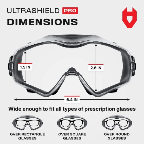 bundle ultrashield pro safety goggles goggles case 547011