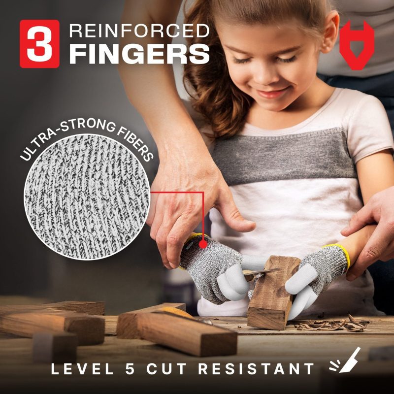 cutguard kids reinforced cut resistant gloves 378646