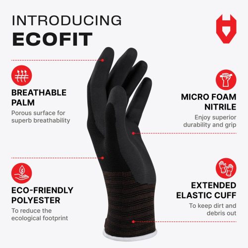 ecofit nitrile coated work gloves 193061