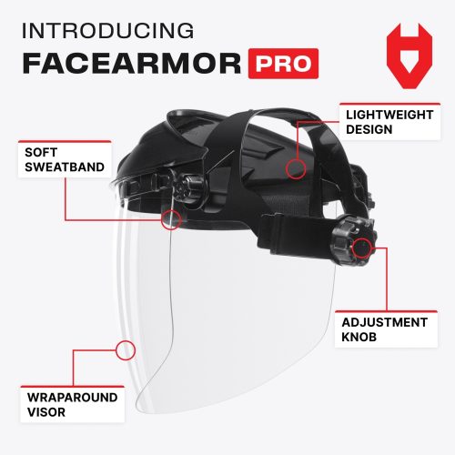 facearmor pro heavy duty flip up face shield 981630