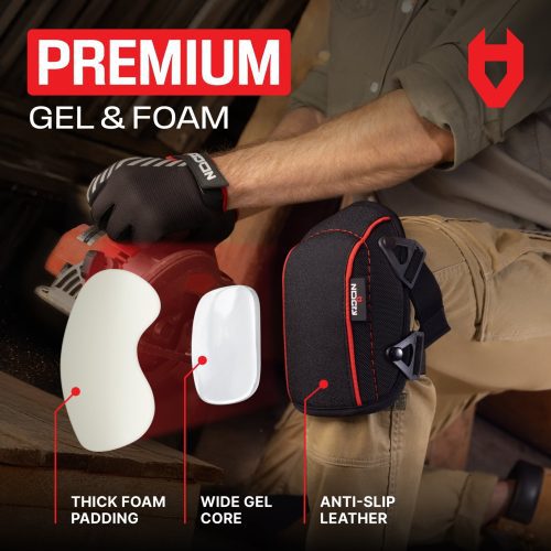 lightguard pro anti slip flooring gel knee pads 807585