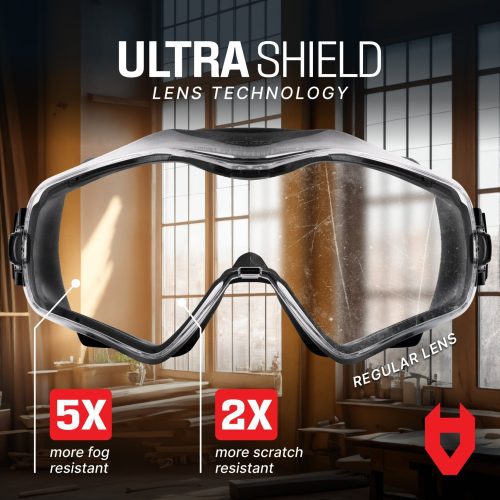 ultrashield pro premium anti fog safety goggles 415452